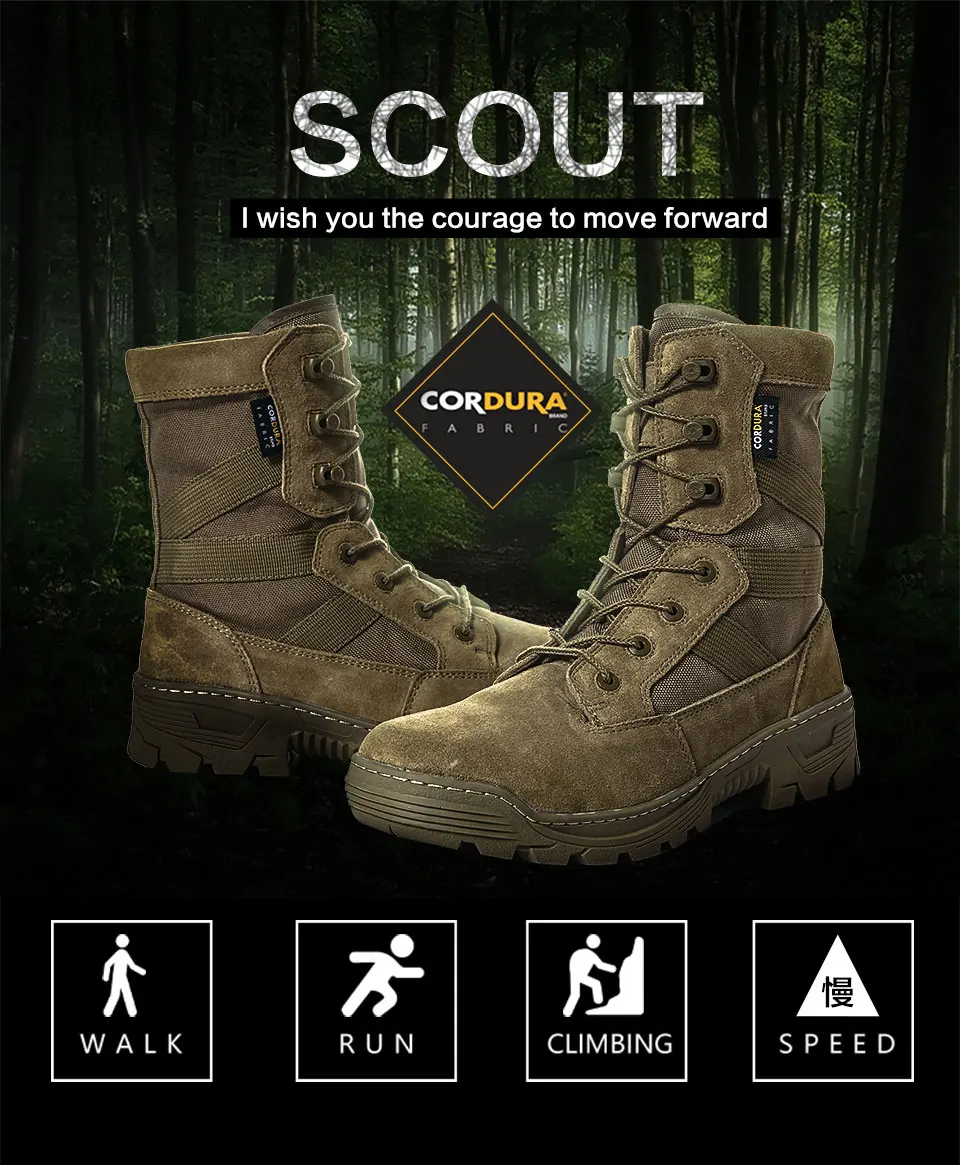 1000d Cordura Nylon Waterproof Trekking Hiking Shoes Men Military ...