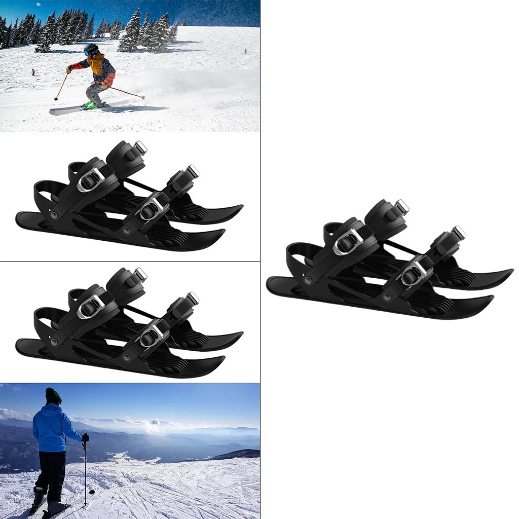 Flykee Mini Short Ski Skates for Snow, Adults Winter Outdoor Skiskates  Portable Adjustable Skating Skis Snowblades Skiboards Ice Skates for 並行輸入品 