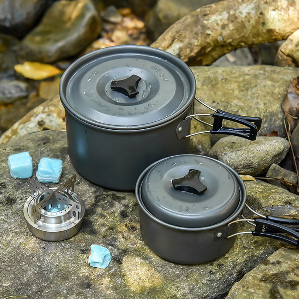 Mini Liquid Alcohol Burner Stove Stainless Steel Camping Hiking Cooking Stoves With Cross Stand Rack Outdoor Utensils Cookware