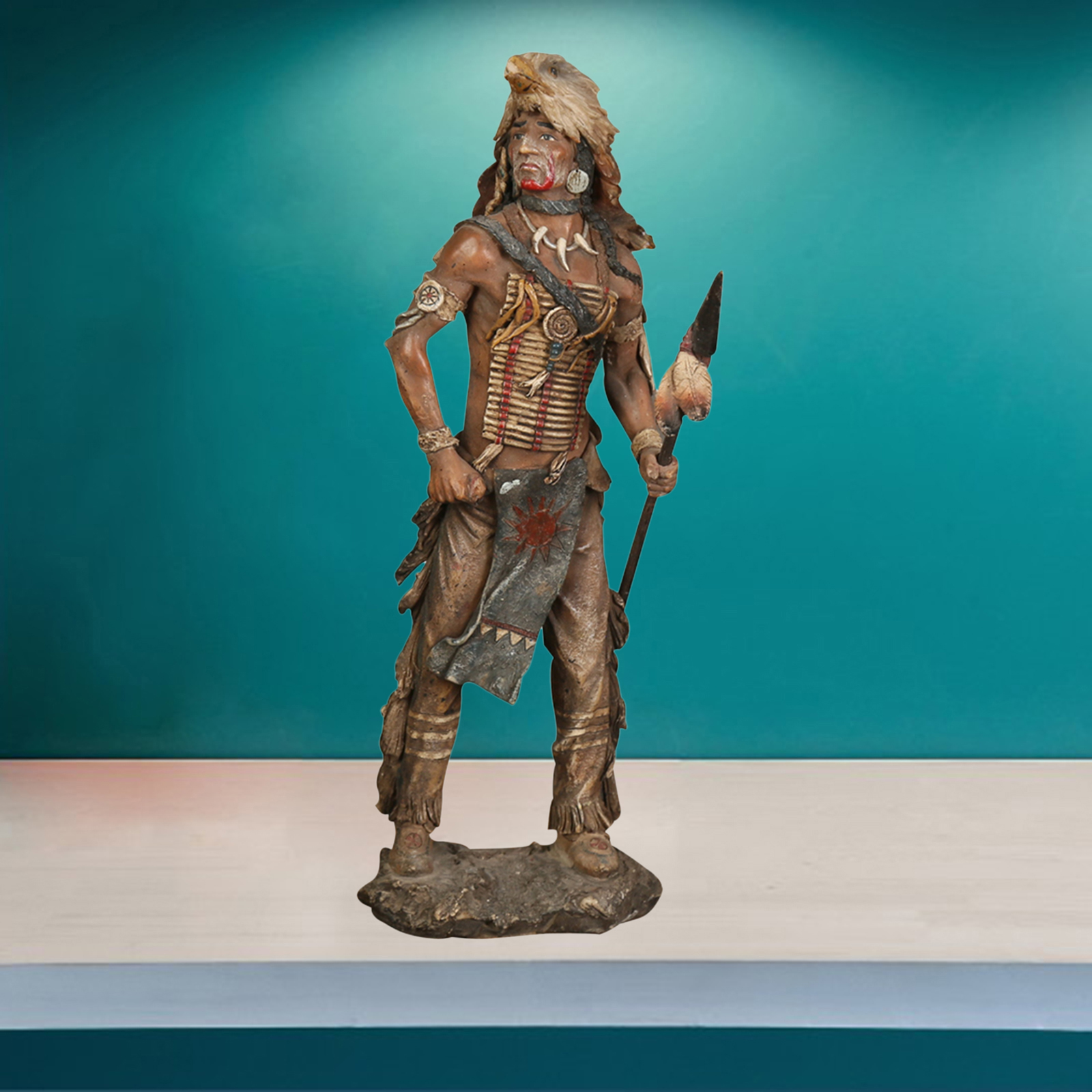 American Indians Warrior Statue Living Room Home Decor Accessories Sculpture