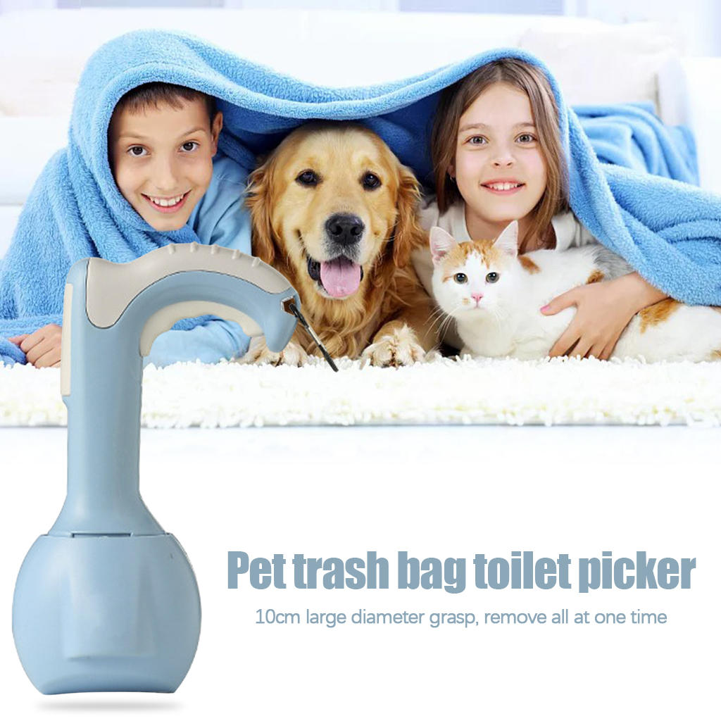 Pet Pooper Scooper Durable Toothed-Shape Supplies for Lawn Outside Asphalt Pavement Caty