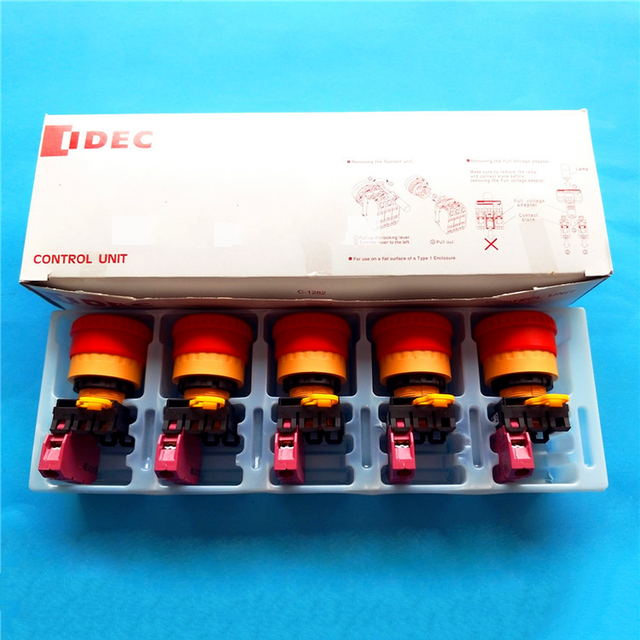 2NC Mushroom Head Switch IDEC 22mm Emergency Stop Switch - 2NC Contacts ...