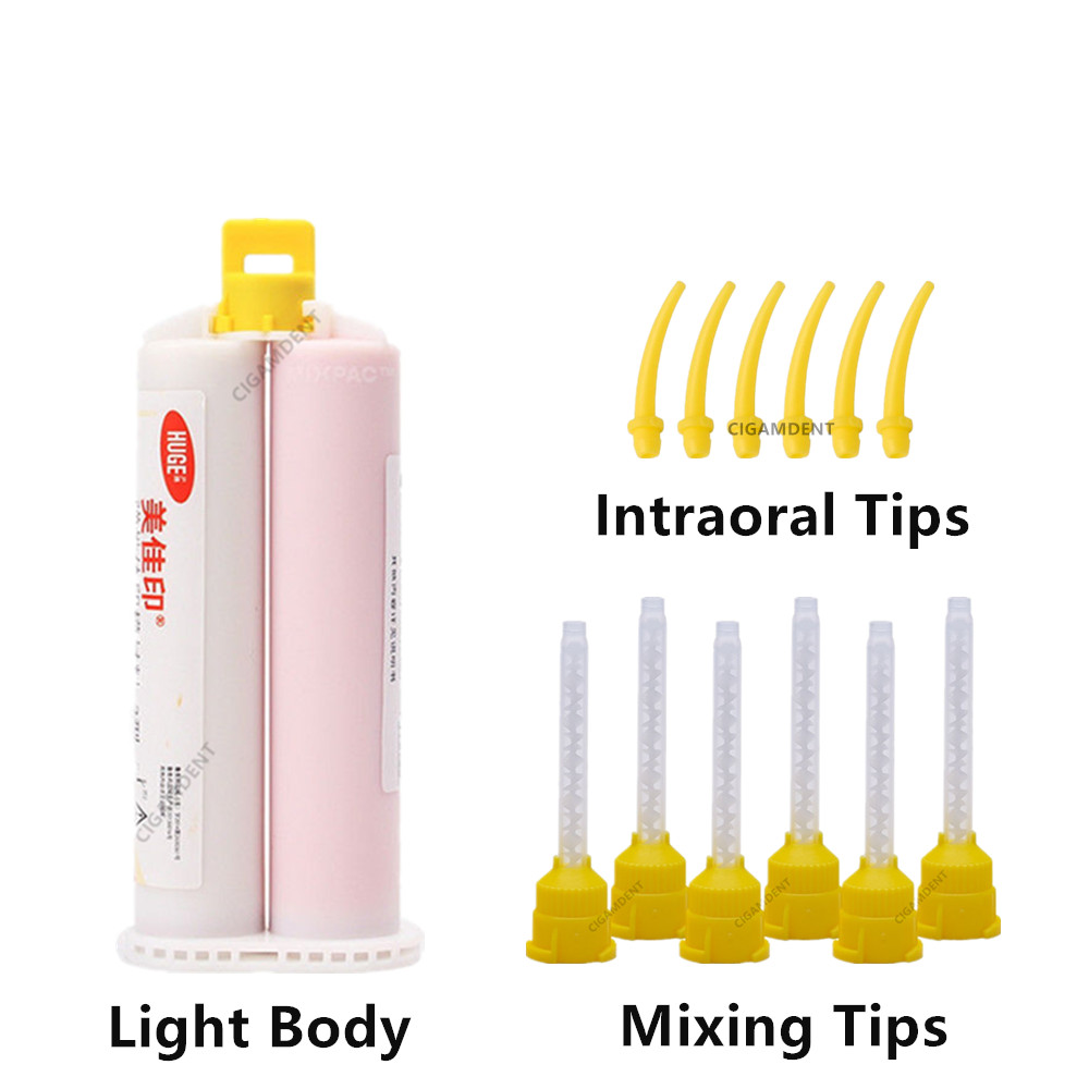 Best of Dental Silicone Impression Material Light Body Disposable Impression Mixing Tips Tubes Yellow Intraoral Tip Putty Reviews & Tips