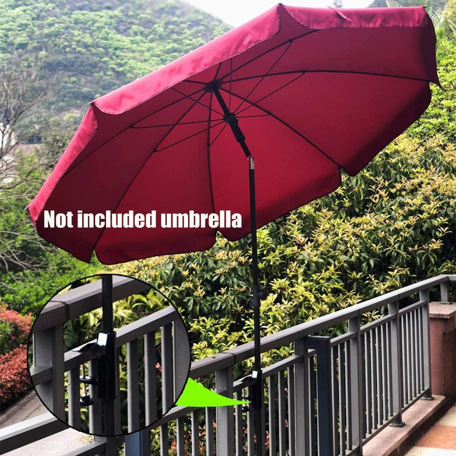 Tuin Binnenplaats Balkon Patio Parasol Vissen Paraplu Houder Vaste Clip Stoel Klem Patio Unbrella Houder Stand Dek Mountbase|Schaduw - AliExpress