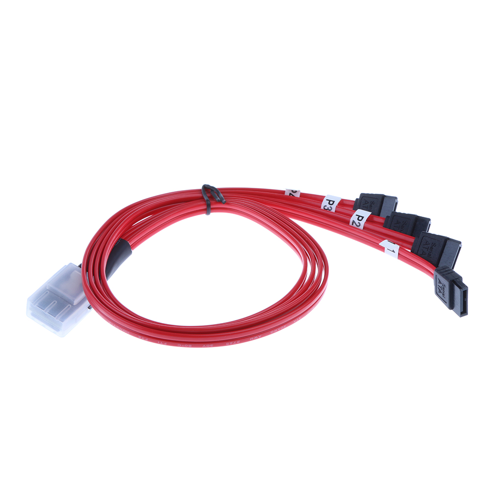 Mini SAS SFF-8087 to 4xSATA HDD Hard Drive Cables Forward Breakout Lead