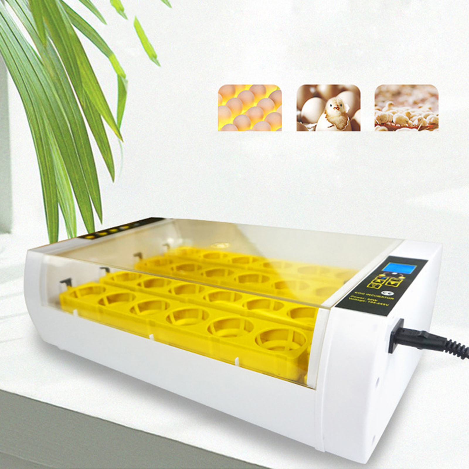 Auto Egg Incubator 24-Egg Automatic Goose Eggs Hatcher Hatching Machine