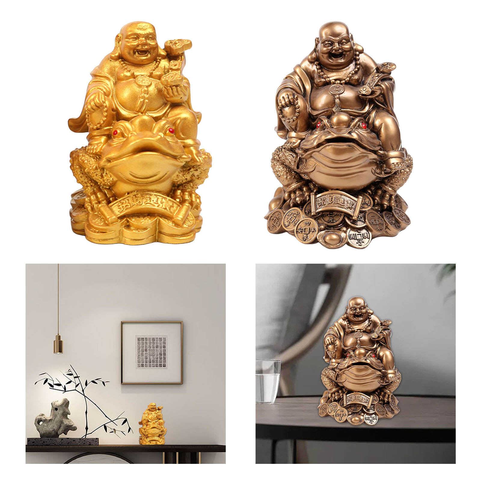 Laughing Buddha Wealth Lucky Feng Shui Ornament Figurine for Wedding Birthday Shop