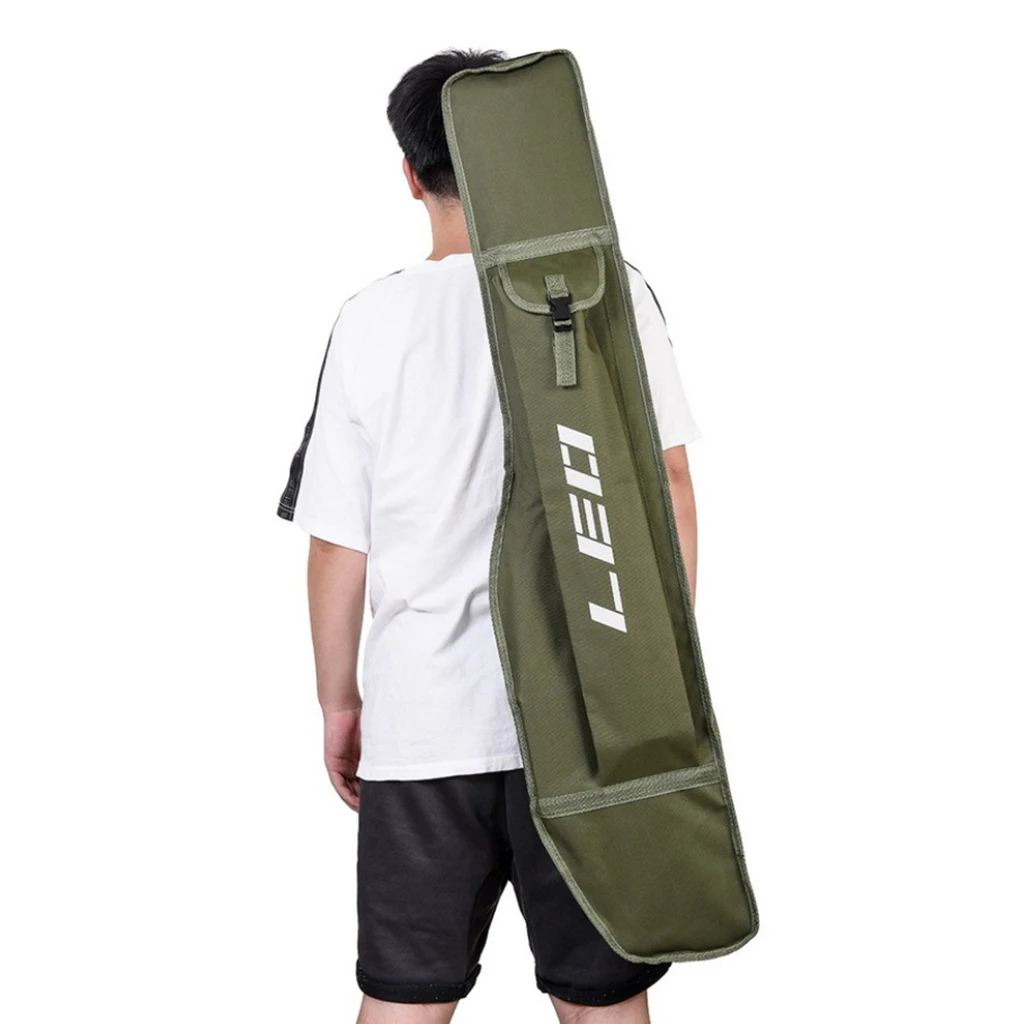 120cm Fishing Rod Bag Large Capacity Collapsible Tackle Case Shoulder Pouch