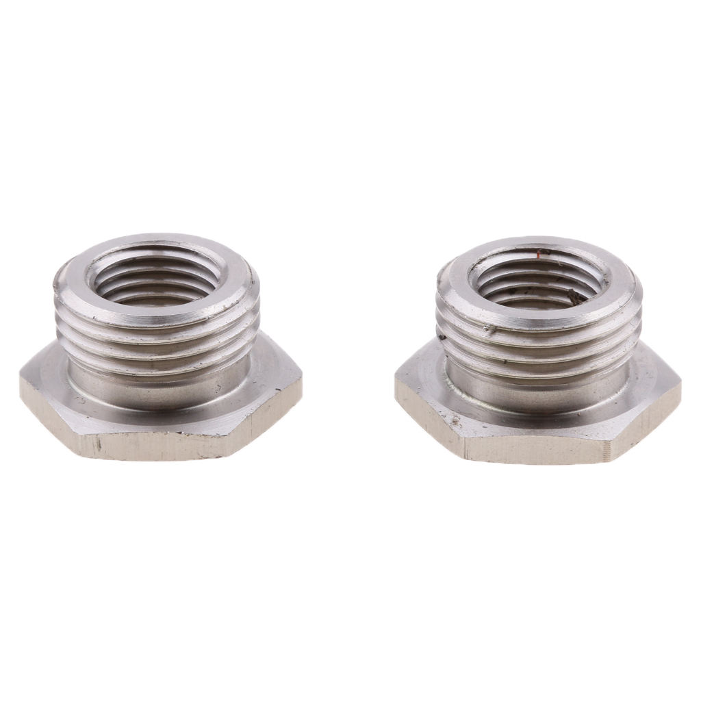 2 Pieces Reduce O2 Sensor Plug Adapter 18mm to 12mm Exhaust Pipe for Harley