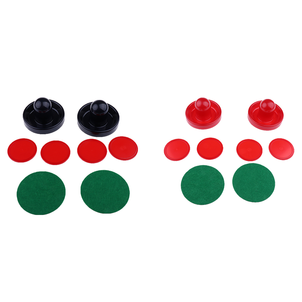 Air Hockey Accessories 2pcs Air Hockey Felt Pushers Strikers Goalies Plus 4pcs Pucks Adult Table games entertaining toys