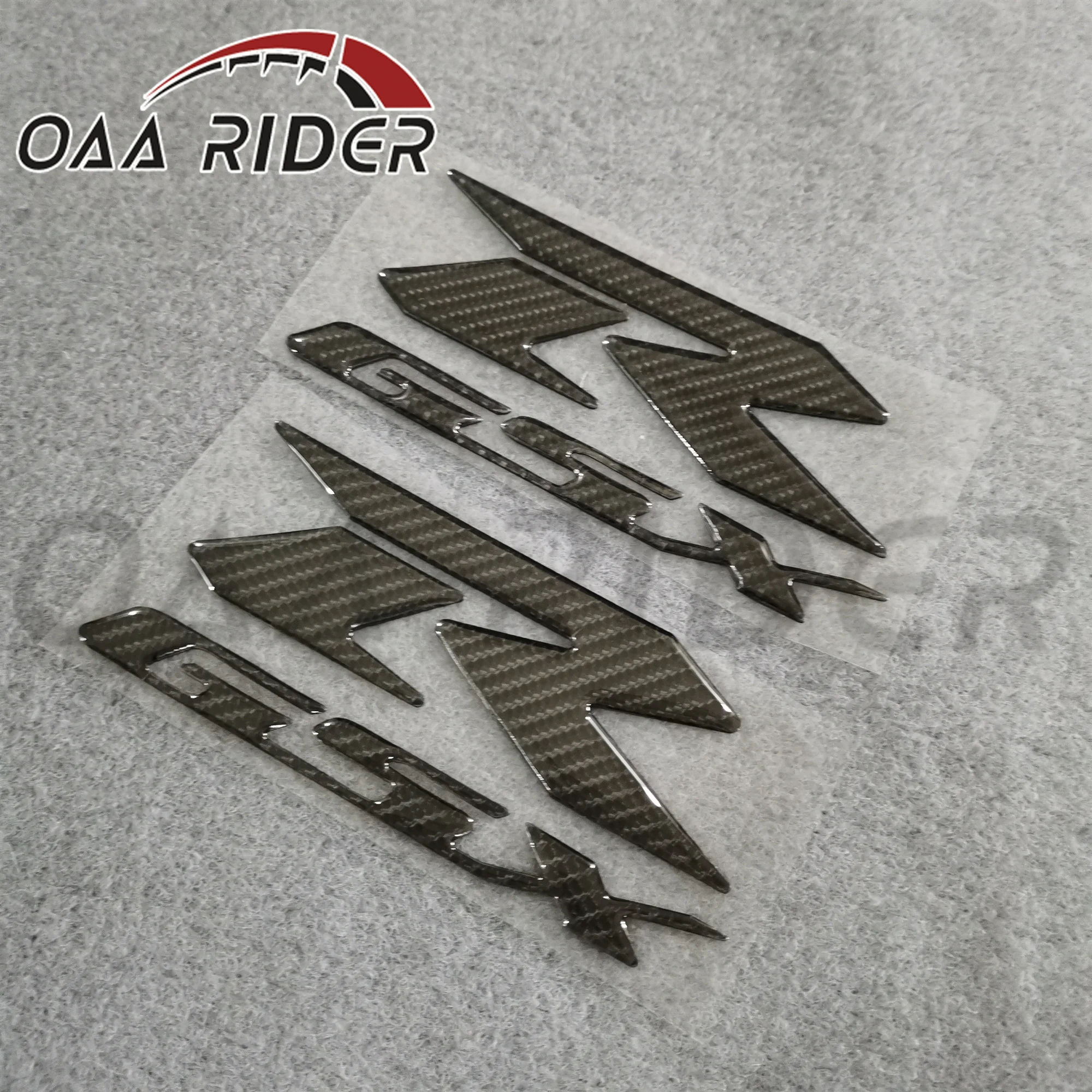 Real Carbon Fiber Raised 3D Emblem Decal For Yamaha YZF-R6 Tank Fairing Stickers 