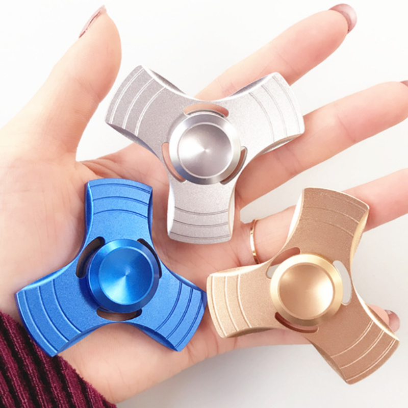 Aluminium legierung Hand Spinner Trefoil Finger Spinner alle Metall Dekompression Spielzeug Zappeln Spinner Stress abbau Spielzeug Geschenke – Detail 8
