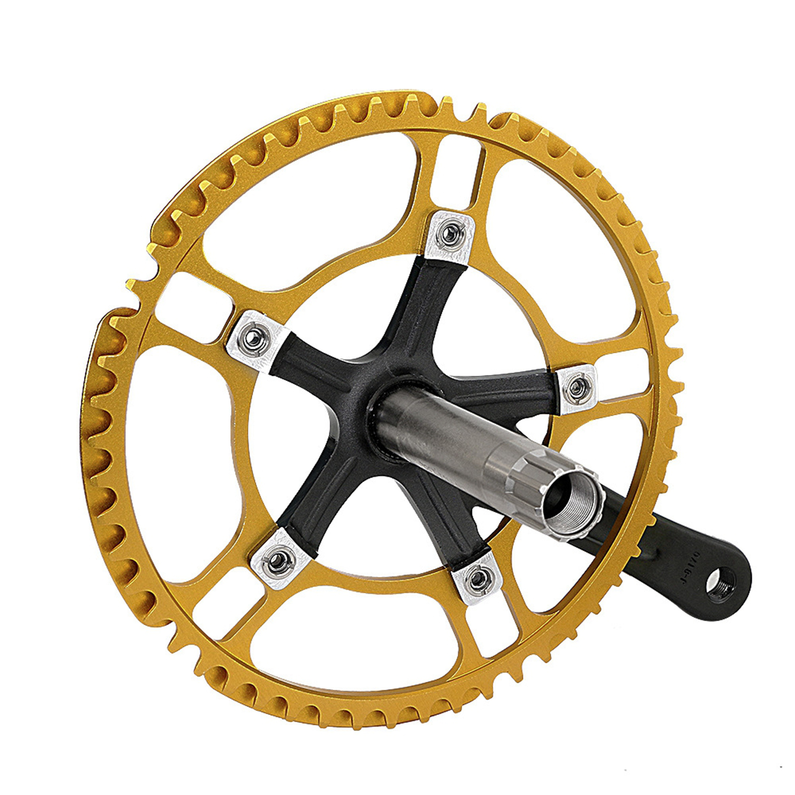 Bicycle Chainring Narrow Wide Single Chain Ring BCD 130mm 53T Aluminum Alloy, Durable & Stable