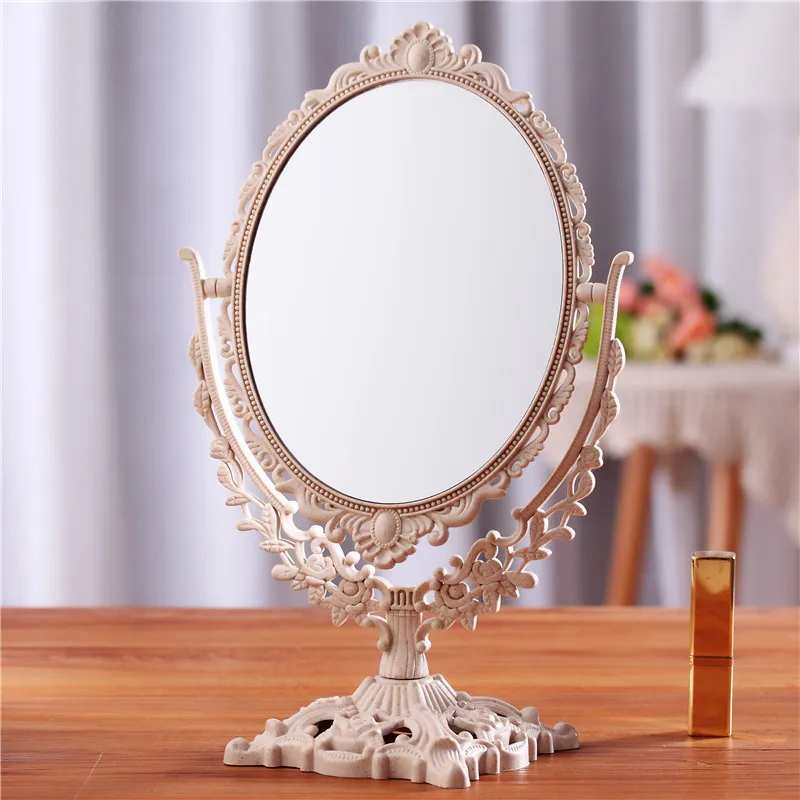 espelho de maquiagem de mesa espelho de estilo europeu dupla face backlit dormitório maquiagem espelhos ferramentas de beleza espelho cosmético