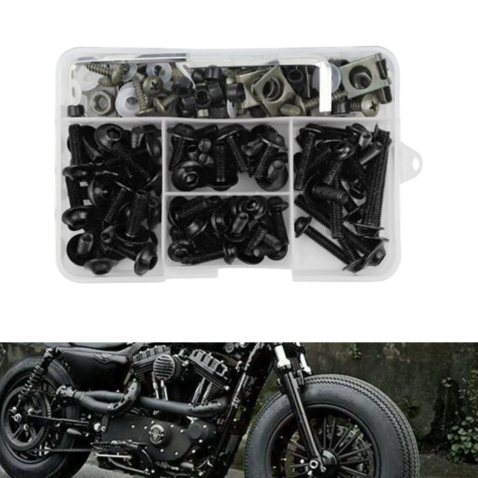 Side Fairings Bolt Kits Washer with Push Clips Durable Replaces with Spanner Accessory Bolt Tool