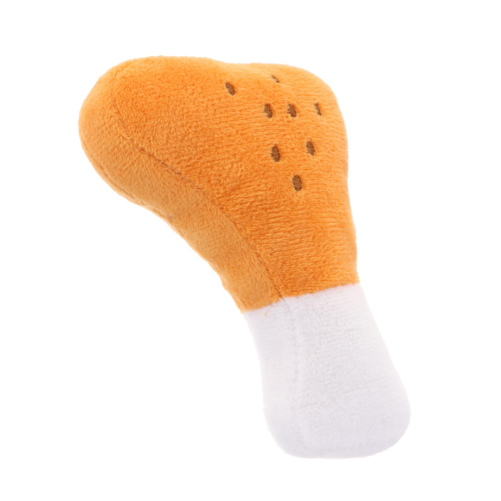Puppy Pet Supplies Chicken Leg Plush Chew Squeaker Sound Squeaky Dog Cat Toy