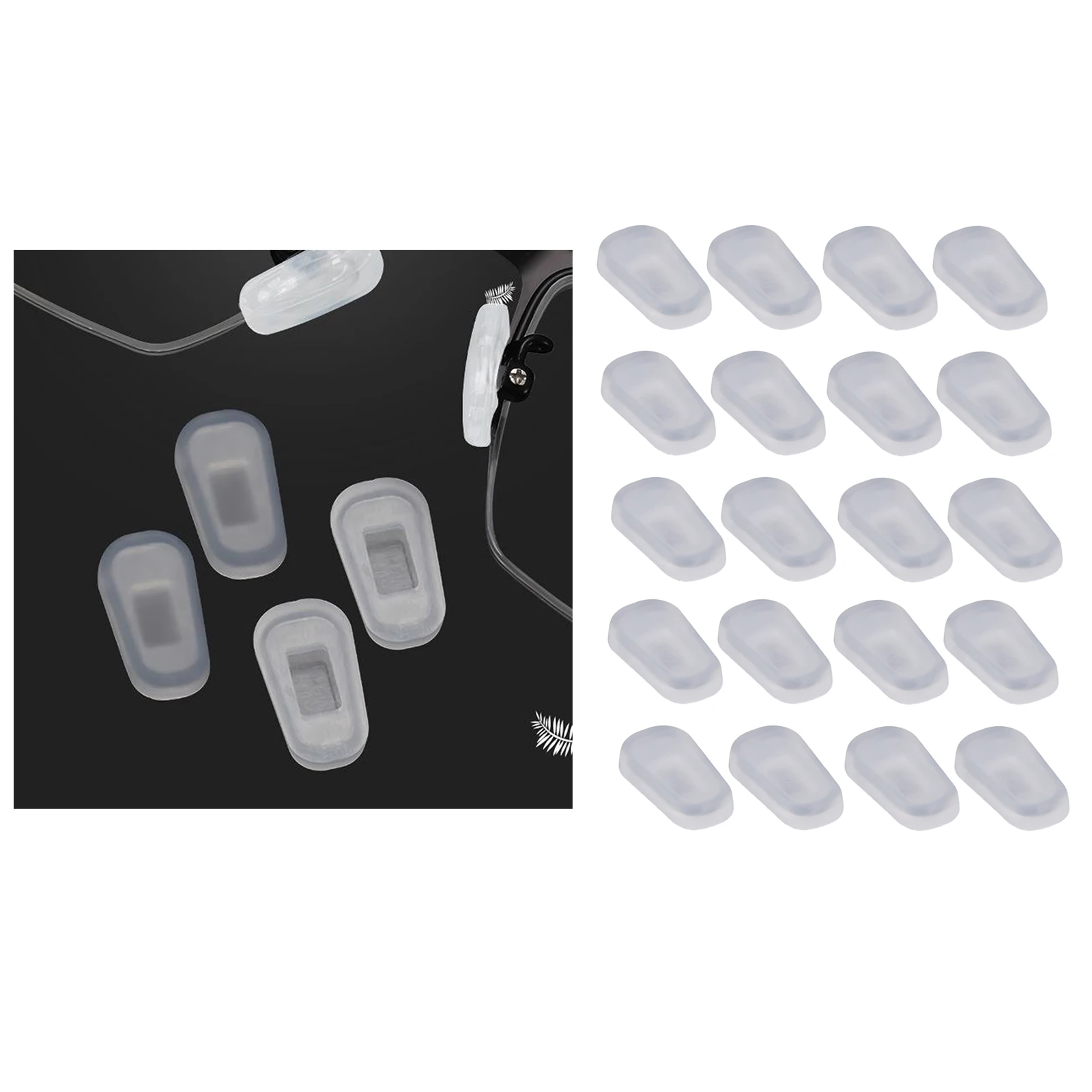 10-Pairs Soft Clear Silicone Glasses Sunglasses Nose Pads Covers Nosepads