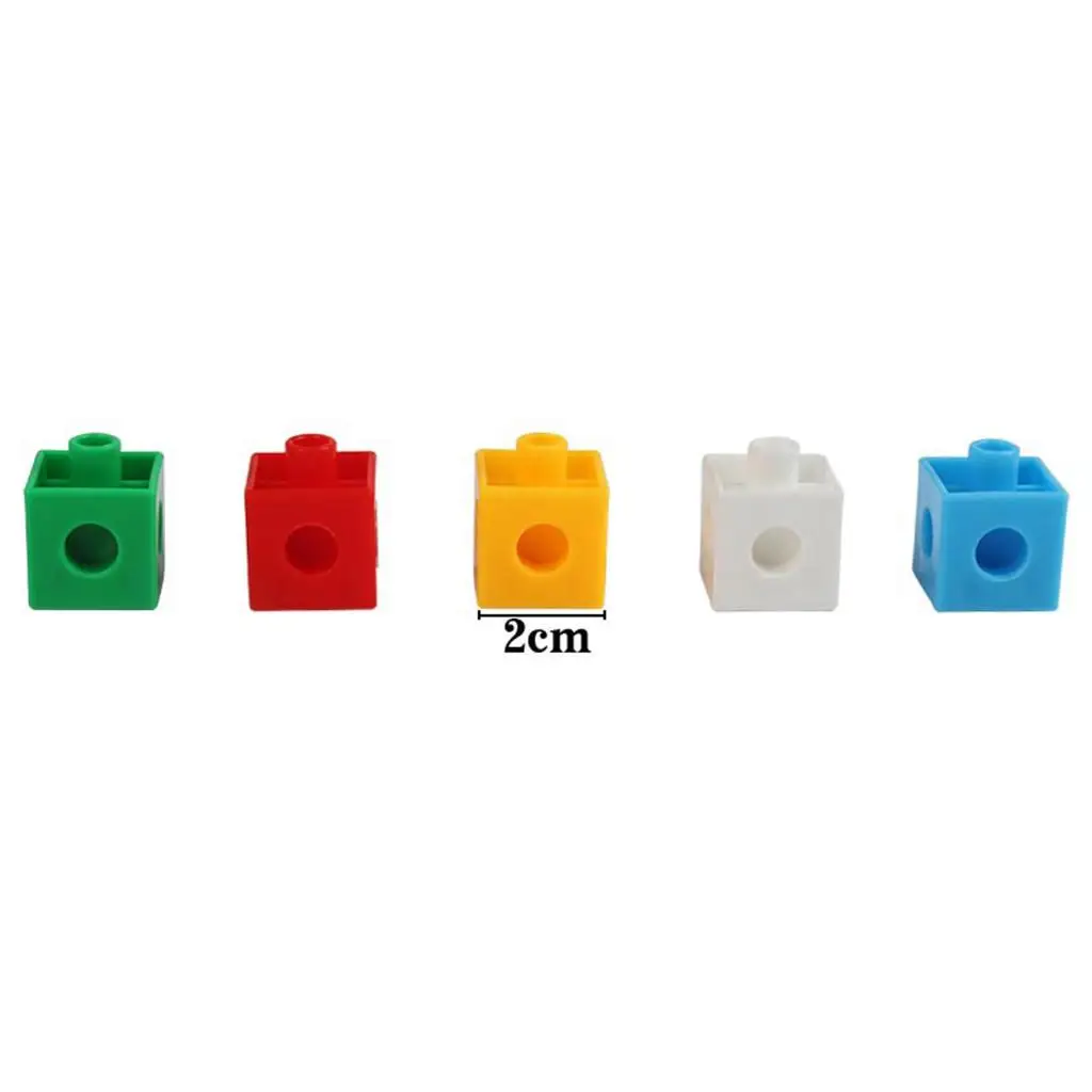 50Pcs 5Colors Multilink Linking Cubes/ Math Manipulative/ Counting Blocks