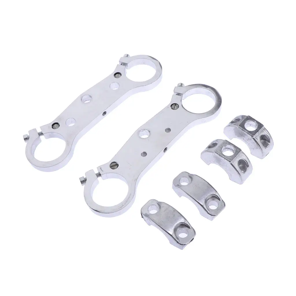 Handle Bar Casting Triple Tree Clamps Assembly for 49cc Mini Dirt Bike, Racing, ATV