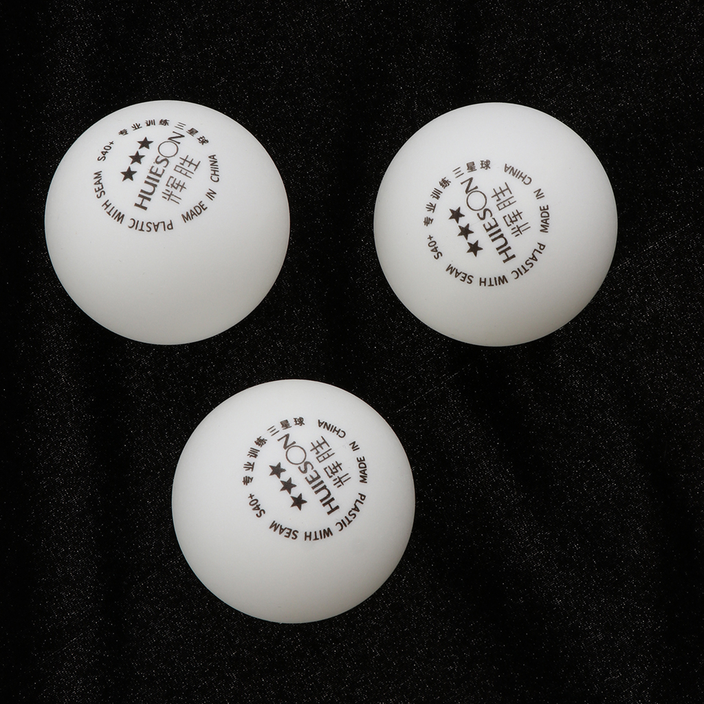 3-Star 40+mm White Table Tennis Balls,Advanced  Pong Ball - Set of 3