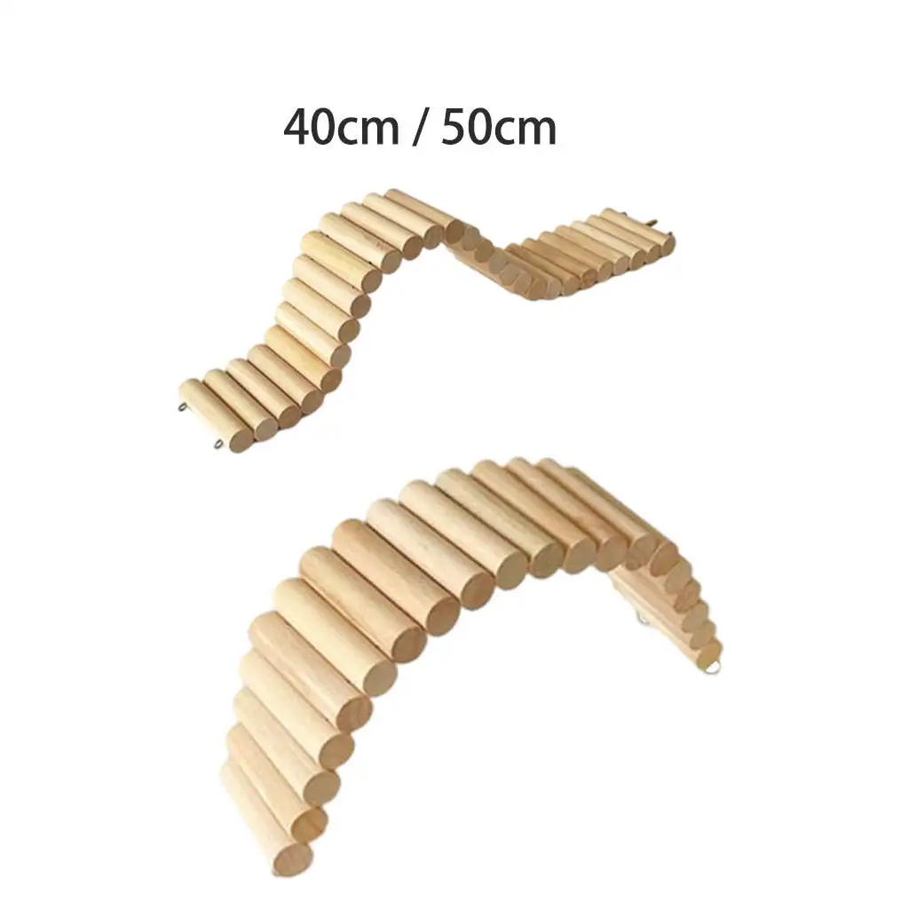 Hamster Bendy Wood Bridges,Ladder Hideout Toys,Gerbil Chewing Stuff Teeth,Cage Ramp Climbing Activity for Rodents,Mouse,Mice,Rat