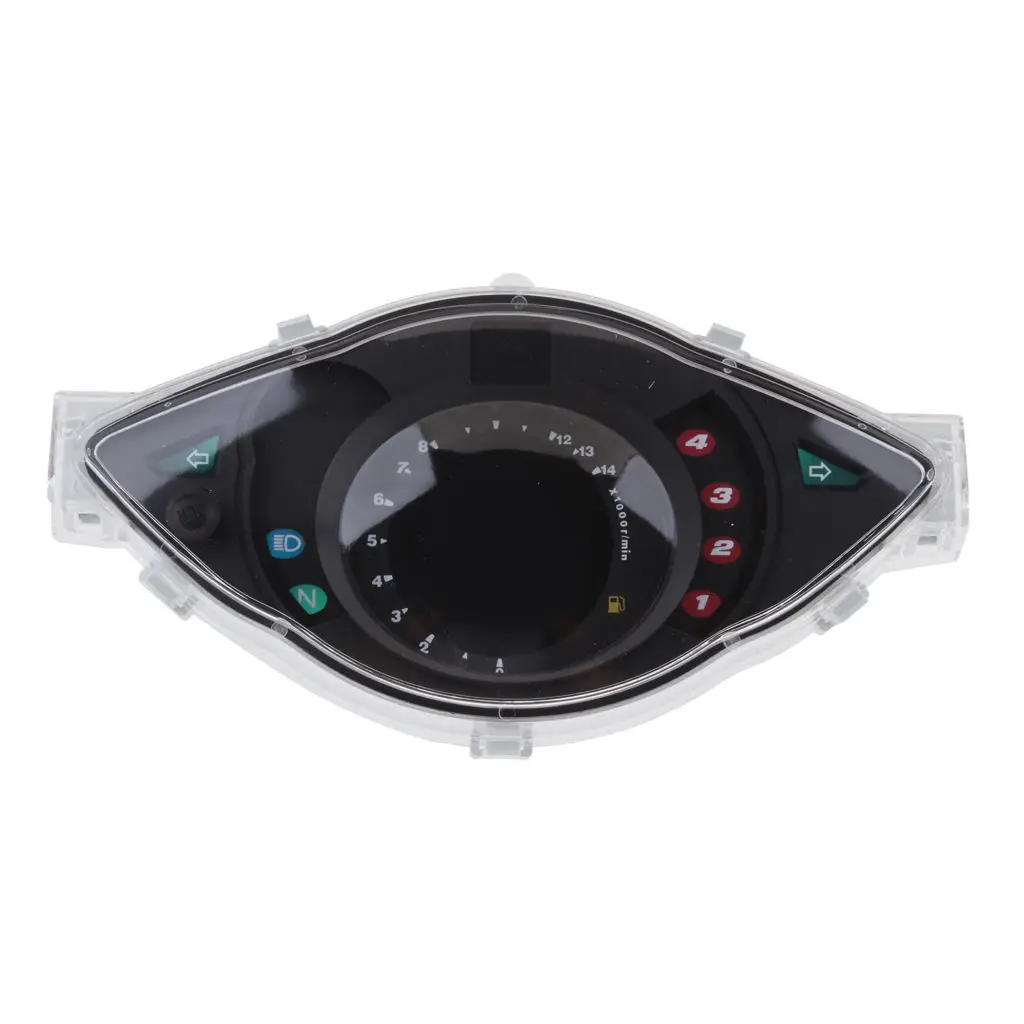 LCD Digital Odometer Speedometer Tachometer Fuel Gauge Meter All-in-one Design  for Motorcycle Multifunction Gauge