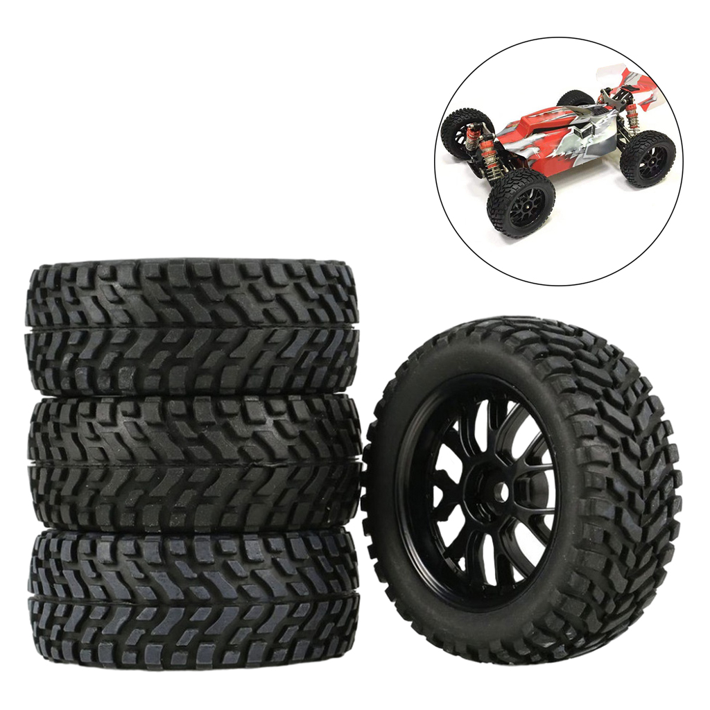 12mm Hex RC Front Rear Wheels Tires & Wheel Rims for Wltoys 144001 124019 RC Off-road Parts Accessories