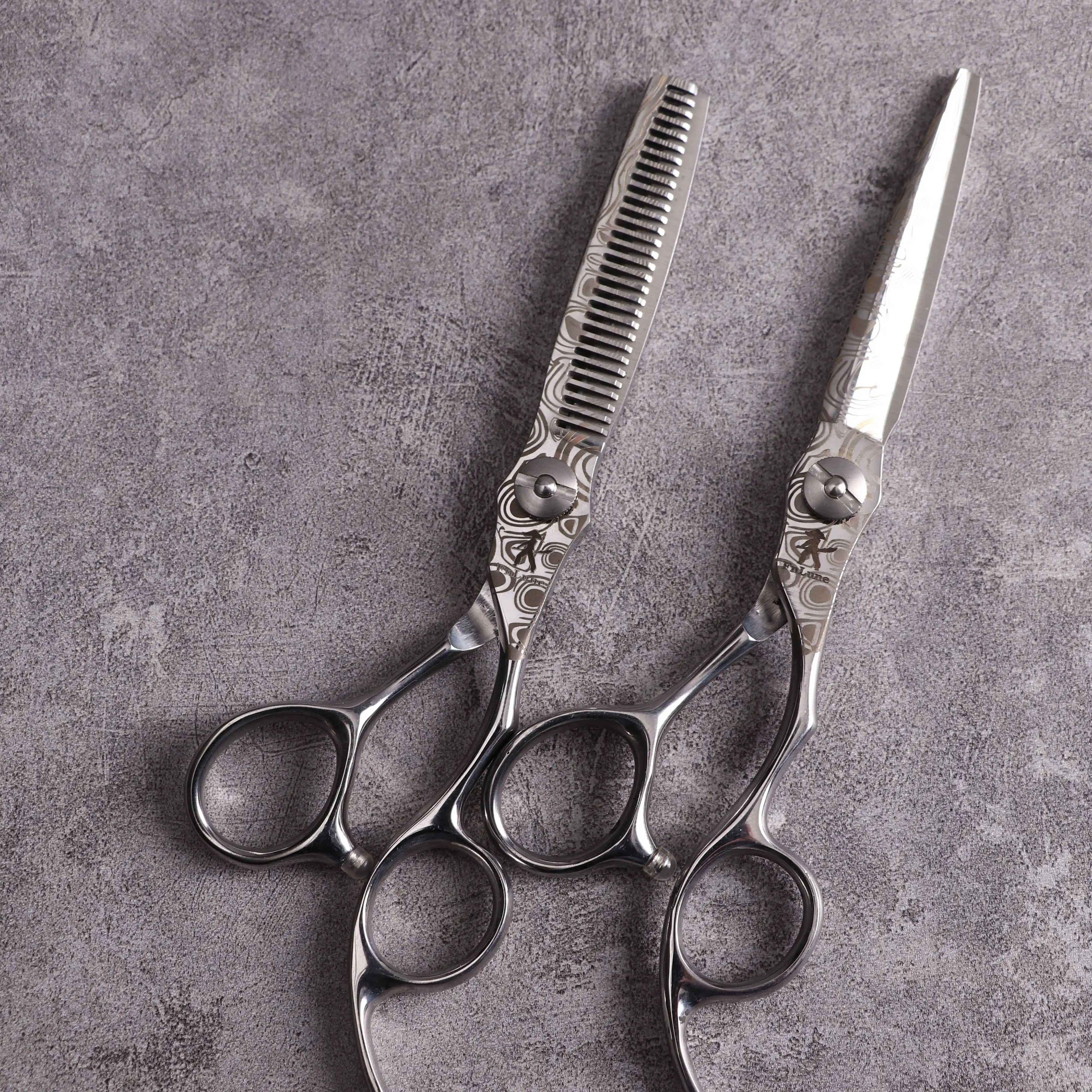 barbeiro acessórios corte damasco faca tesoura ferramentas cabeleireiro tesoura