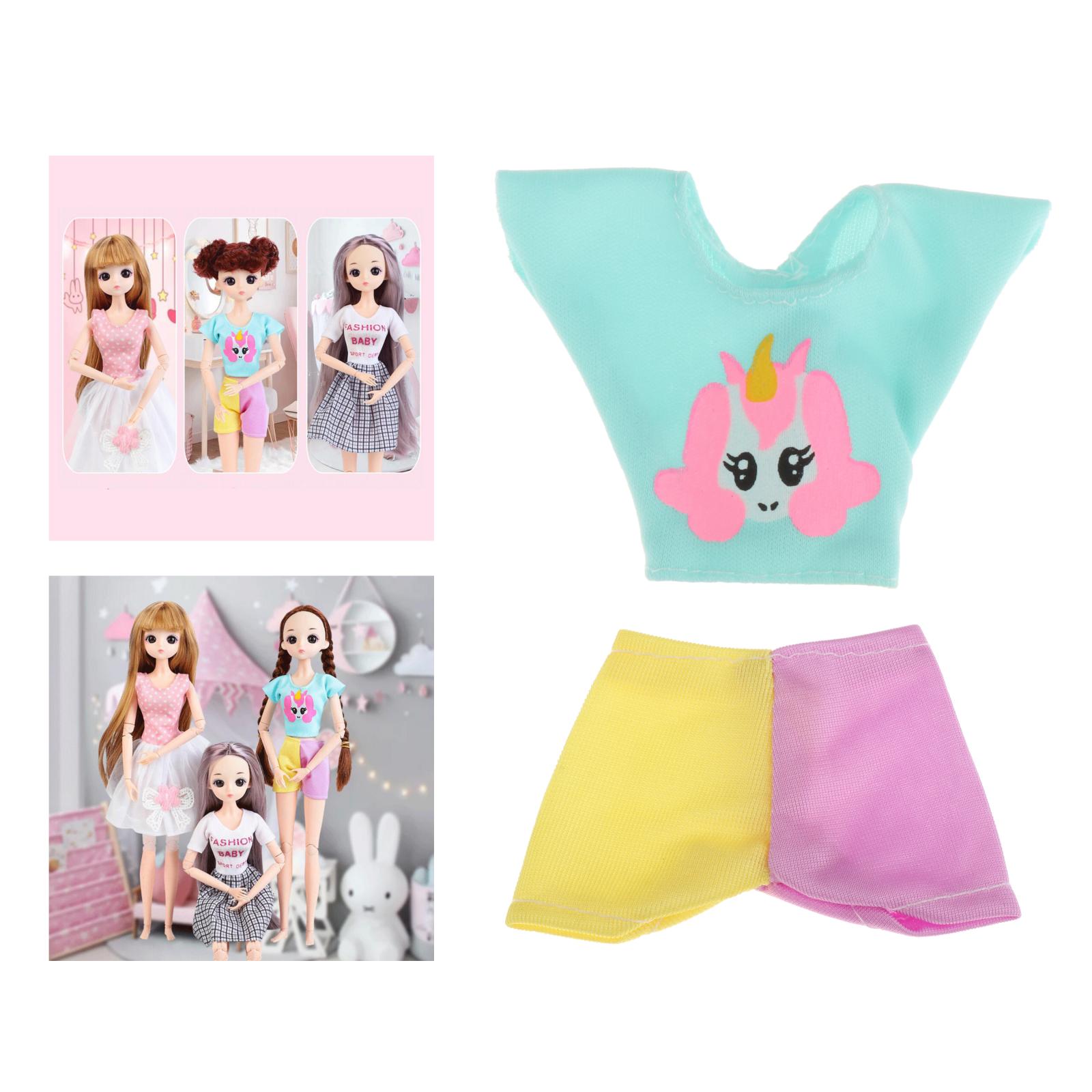 Adorable 12in Mini Girl Doll Clothes Shoes Set Dolls Party Outfits Kids Toys