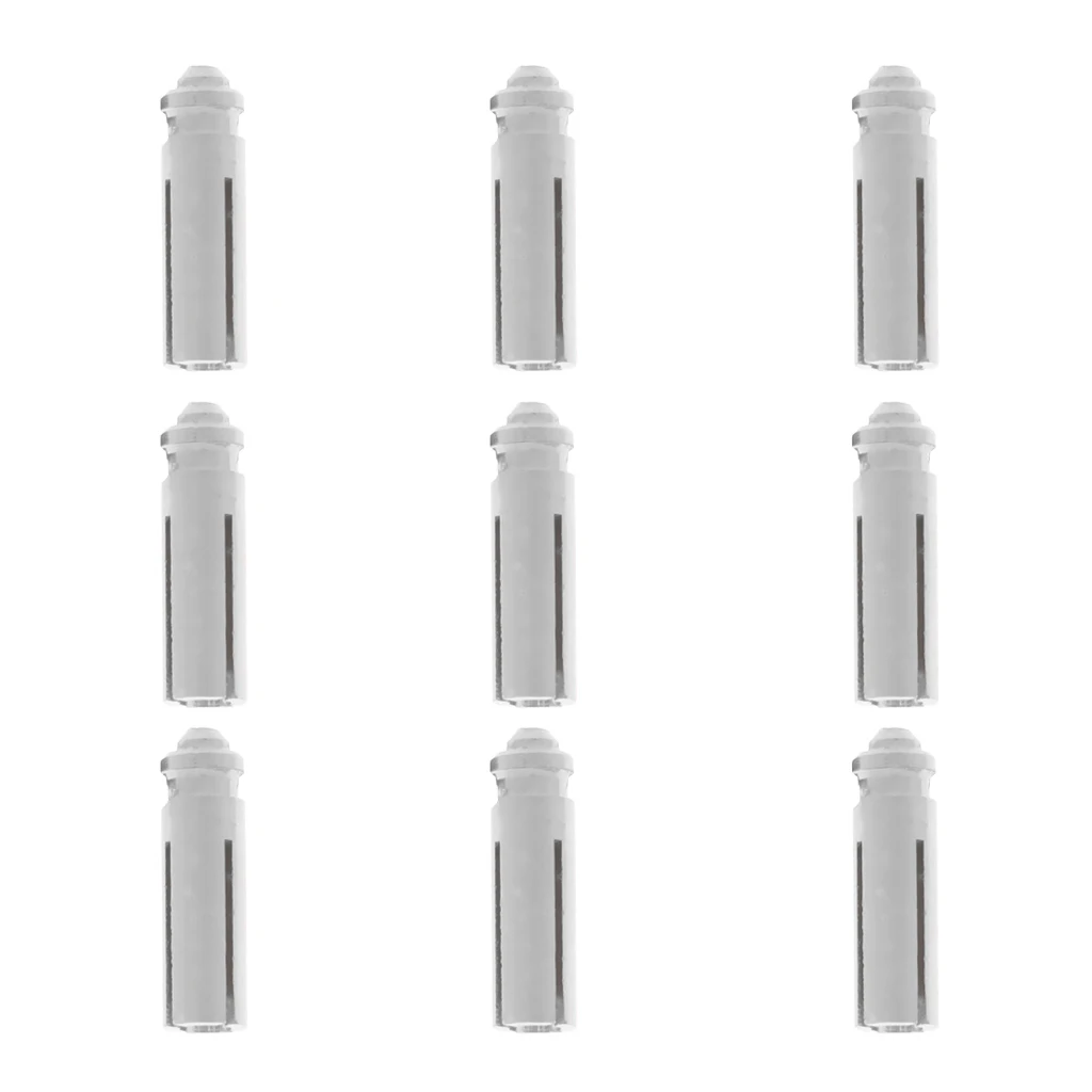 9 Pieces Anodised Aluminum Dart  Savers / Protectors - Silver