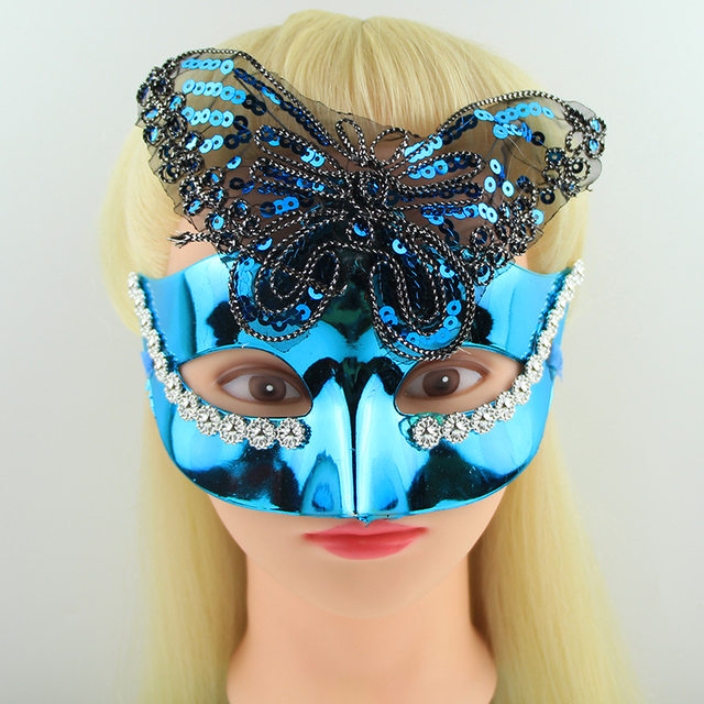 Women Masquerade Mask, Elegant Butterfly Mask, Masquerade Ball Mask, Mardi Gras Masks, Masquerade Ball Mask Turquoise Blue Theme