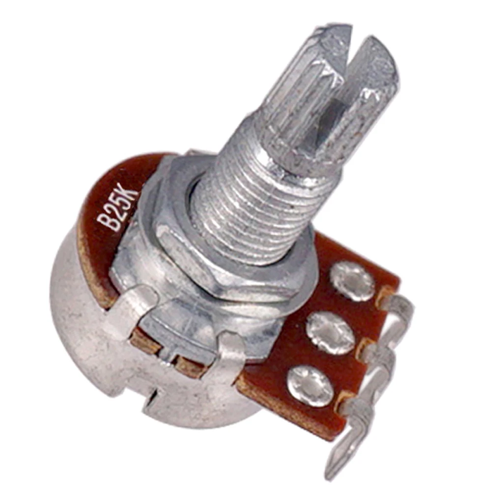 MagiDeal 25K Long Split Shaft Potentiometer Fine  for Guitar or Bass