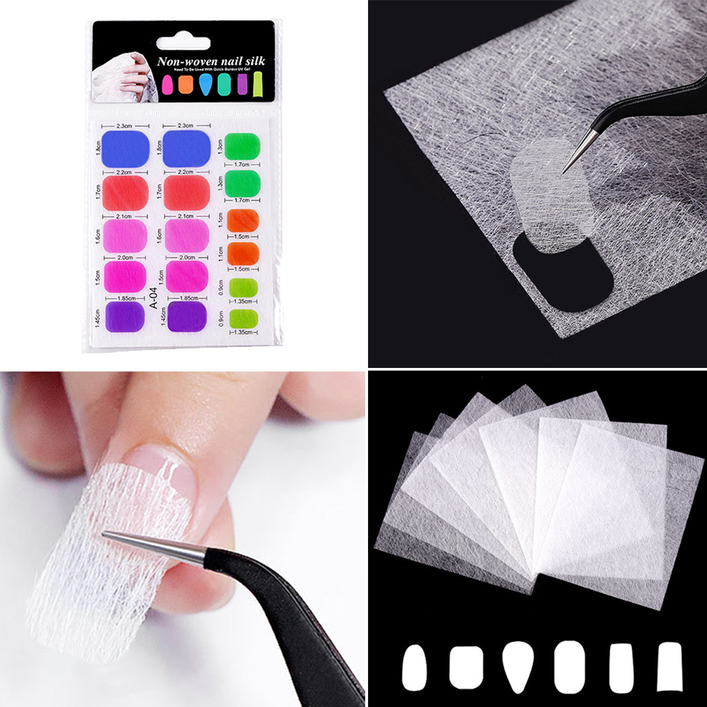 2 Sheet Nail Art Fiberglass Non-woven Silk Extension Tips Manicure DIY Tools