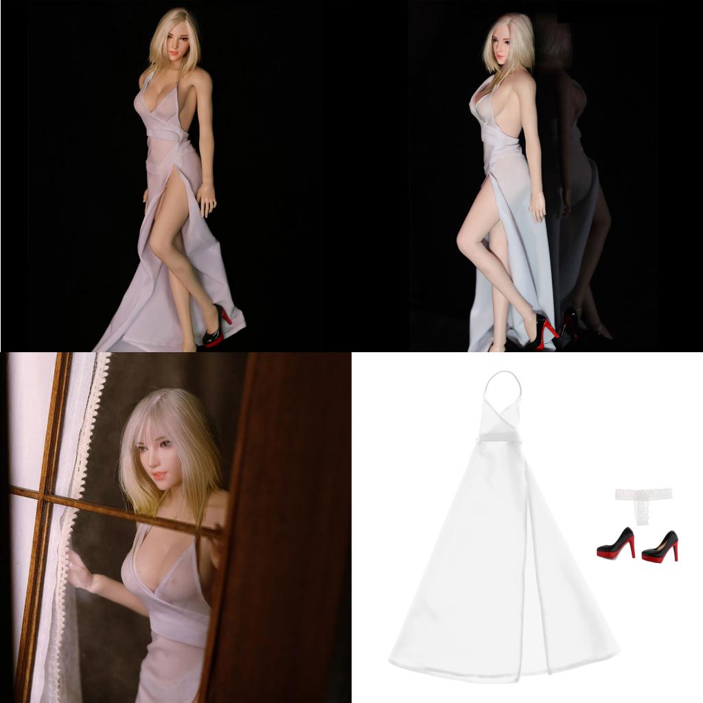 1:6 Dress & Underwear + High Heel Shoes Costume for Phicen TC Dragon Soldier