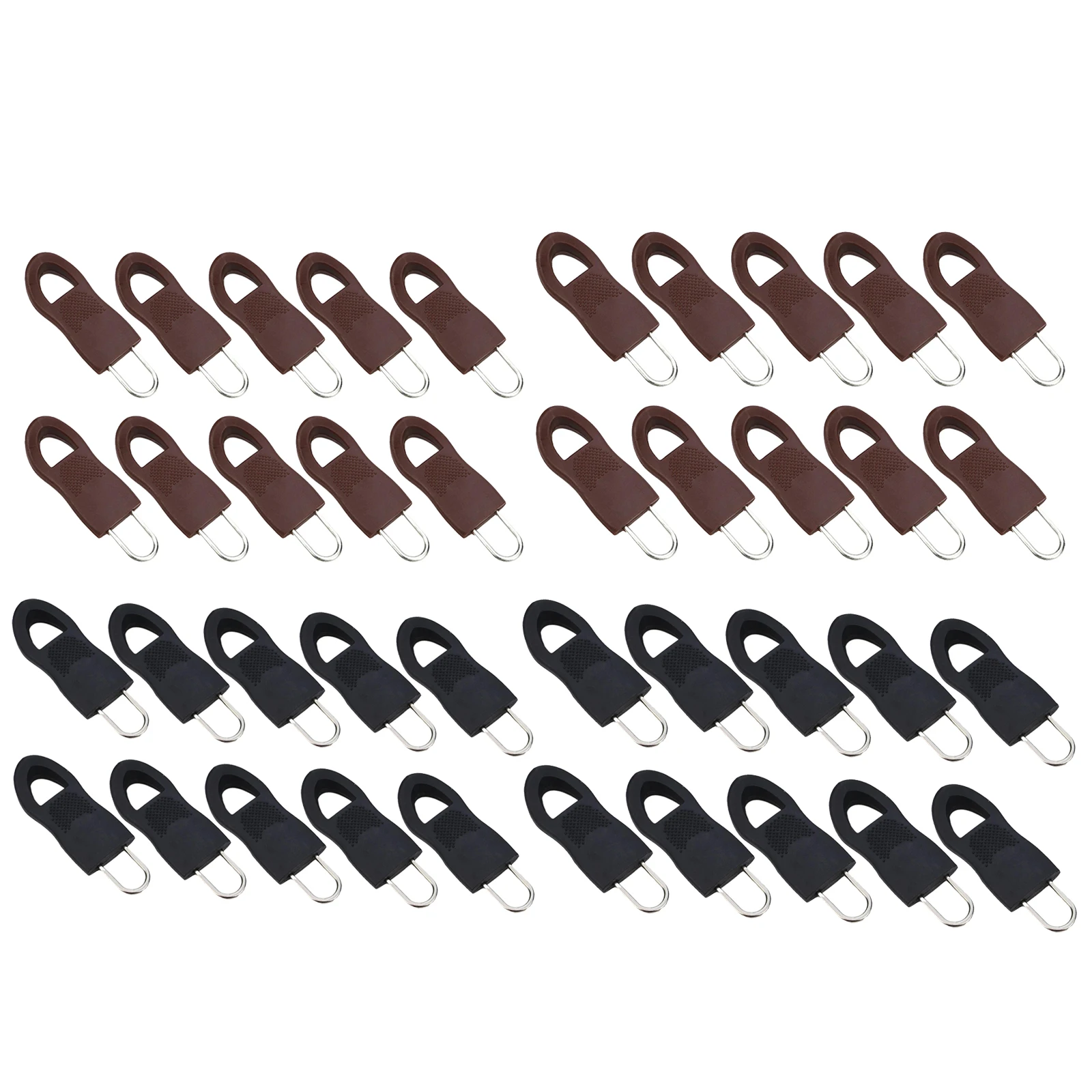 10Pcs Detachable Zip Fixer Replacement Zipper Tags Repair Pull Tab, Universal Detachable Zipper Puller Set