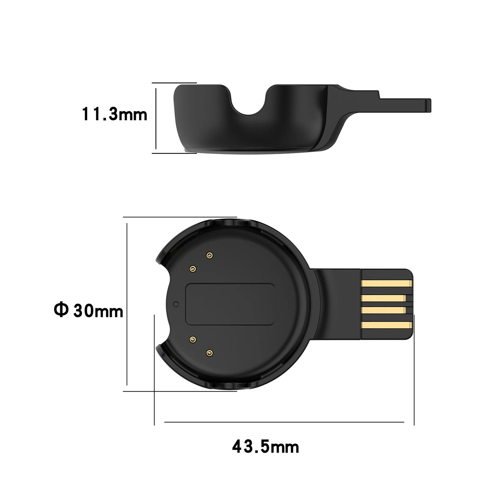 USB Charger Charging Dock Base Fits for Polar Verity Sense Armband Black 