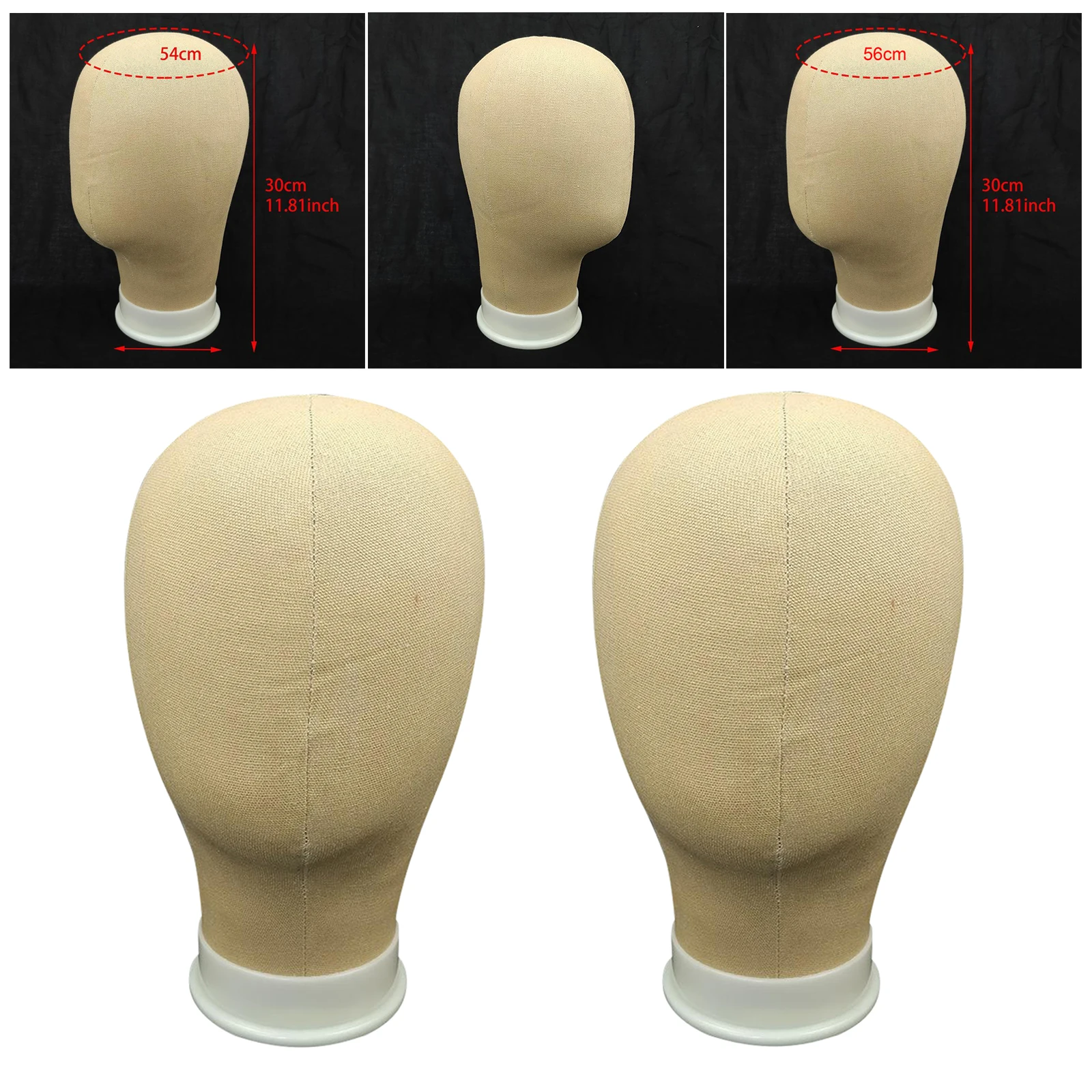 Canvas Block Head for Wig Making Mannequin head Hats Wigs Head Decorations Displaying Styling Manikin Wig Stand Holder 