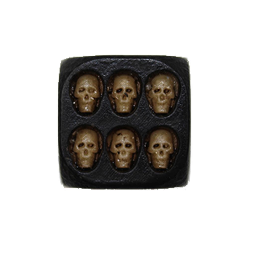 5Pcs Black Resin Skull Dice Six Sided D6 Dice 3D Skeleton Board Game Party Toys
