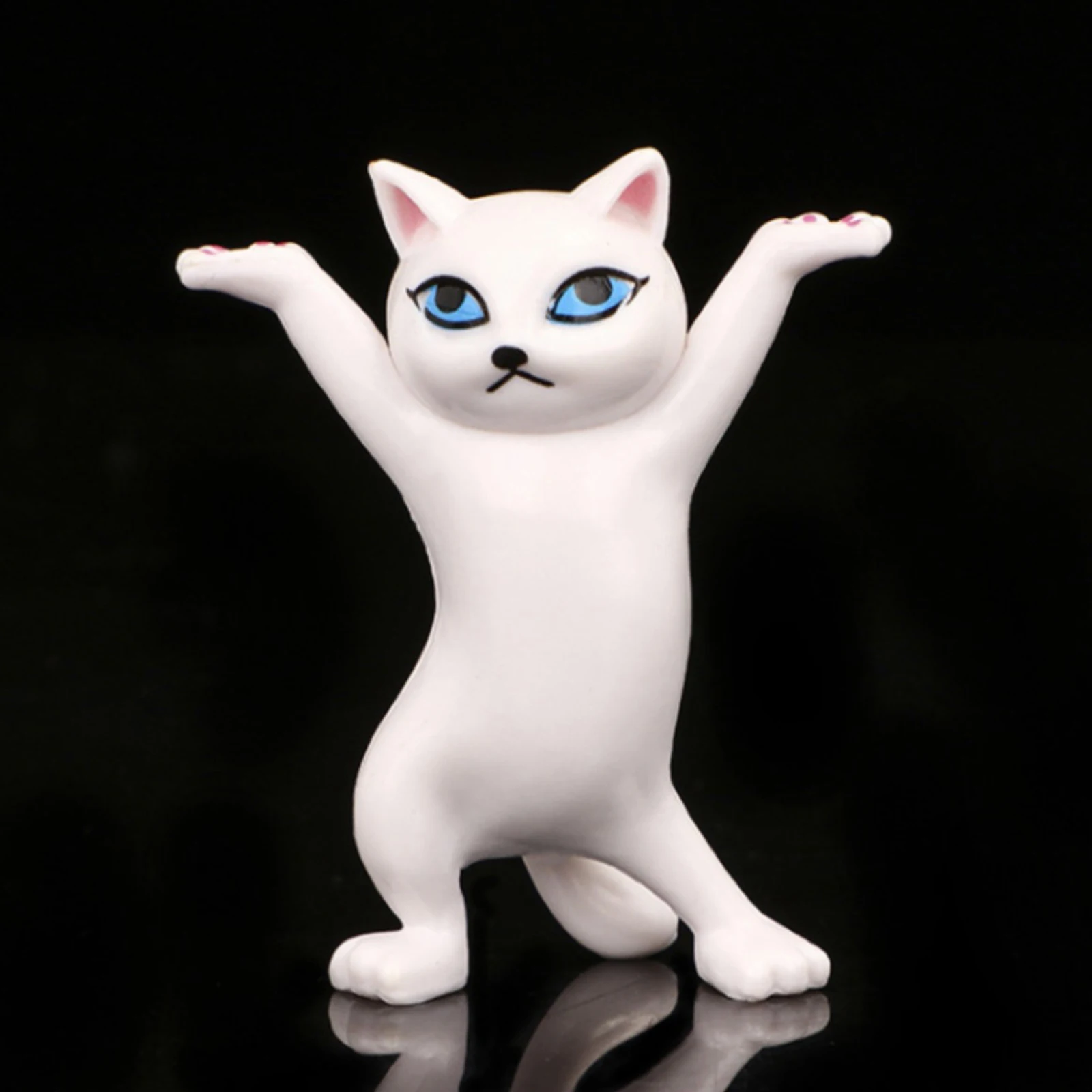 Cat Statue Pen Ornament Kitty Bracket Funny Doll Home Desktop Decoration