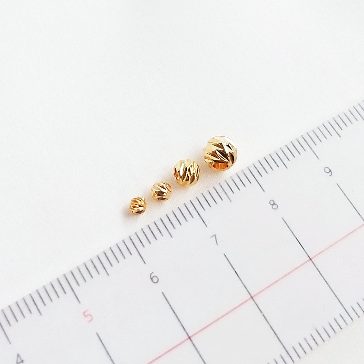 20PCS 14K Gold Farbe Überzog Messing Spacer Perlen Faceted Perlen Hohe Qualität Für Schmuck Machen – Detail 5