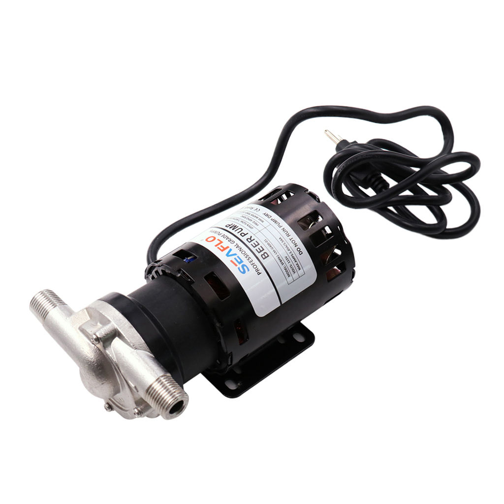 Liquid Pump with Power Plug for Home Brewing&High Temperature Systems -115 V