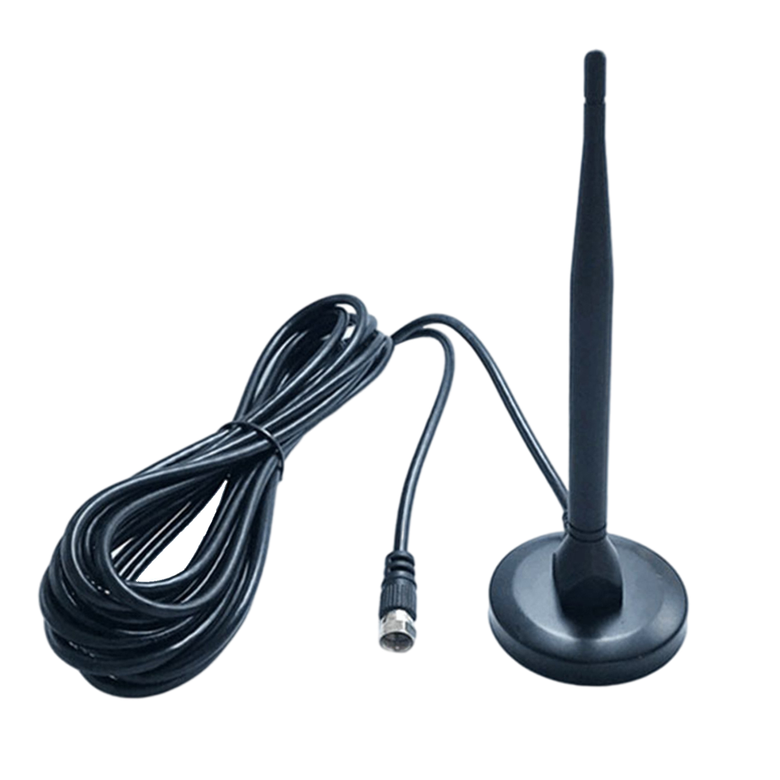 Indoor DTMB TV Antenna VHF UHF Magnetic Base 1.5m Cable, Compatible for DVB-T2 HDTV Easy to Install