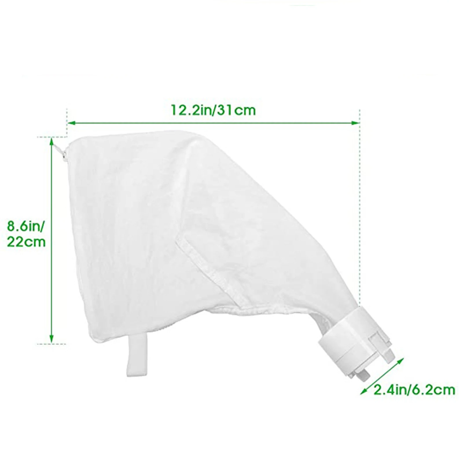 2pcs Polyester Swimming Pool Cleaner Filter Bag for Polaris Filter Bag Zipper Bag Parts Replacement Bag Pool Filter Vacuum Bag