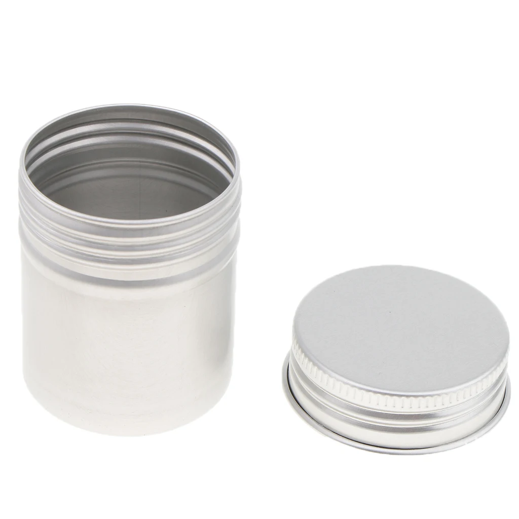 5x Aluminium Empty Cosmetic Pot Jar Tin Powder Tea Container Screw Lid Craft