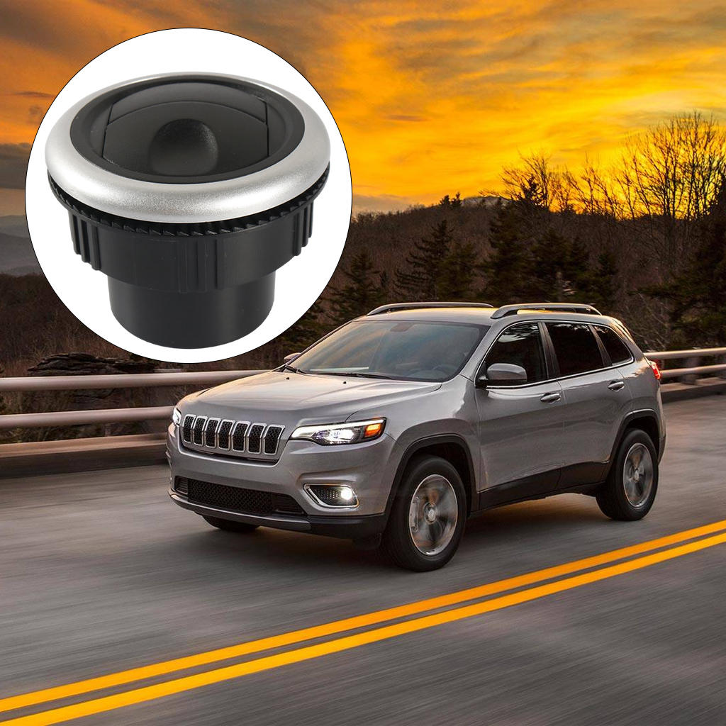 Universal Air Conditioning Outlet Round with Chrome Knob Style Air Vent Fit for RV Bus Electric Car Auto Accessories 47mm Tube