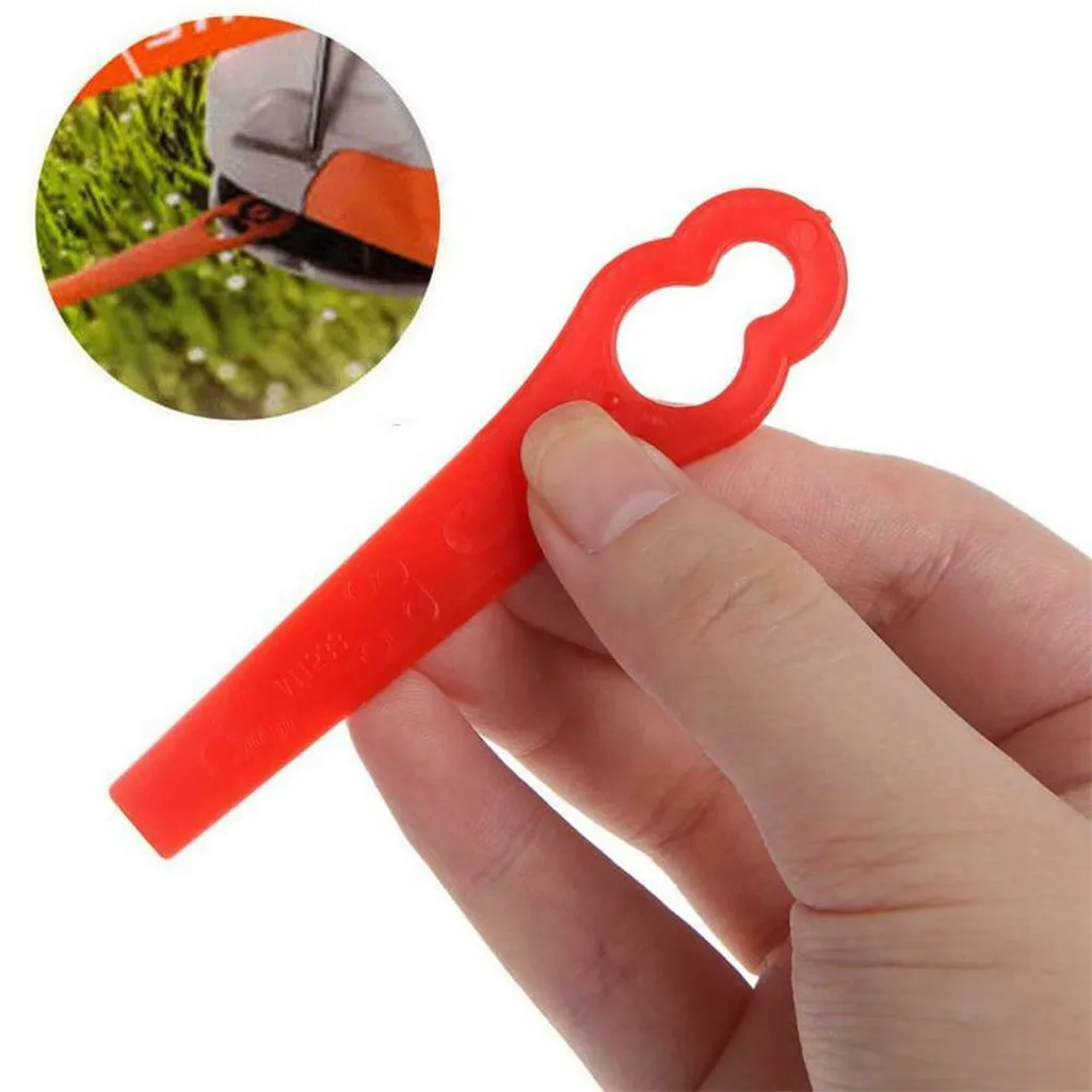 100 PCS Mower Blades For Rt250 Garden Lawn Trimmer Accessories Lawn Mower Trimmer Cutters Lawn Mowe Plastic Cutting Blade 2022 hand held hedge trimmer