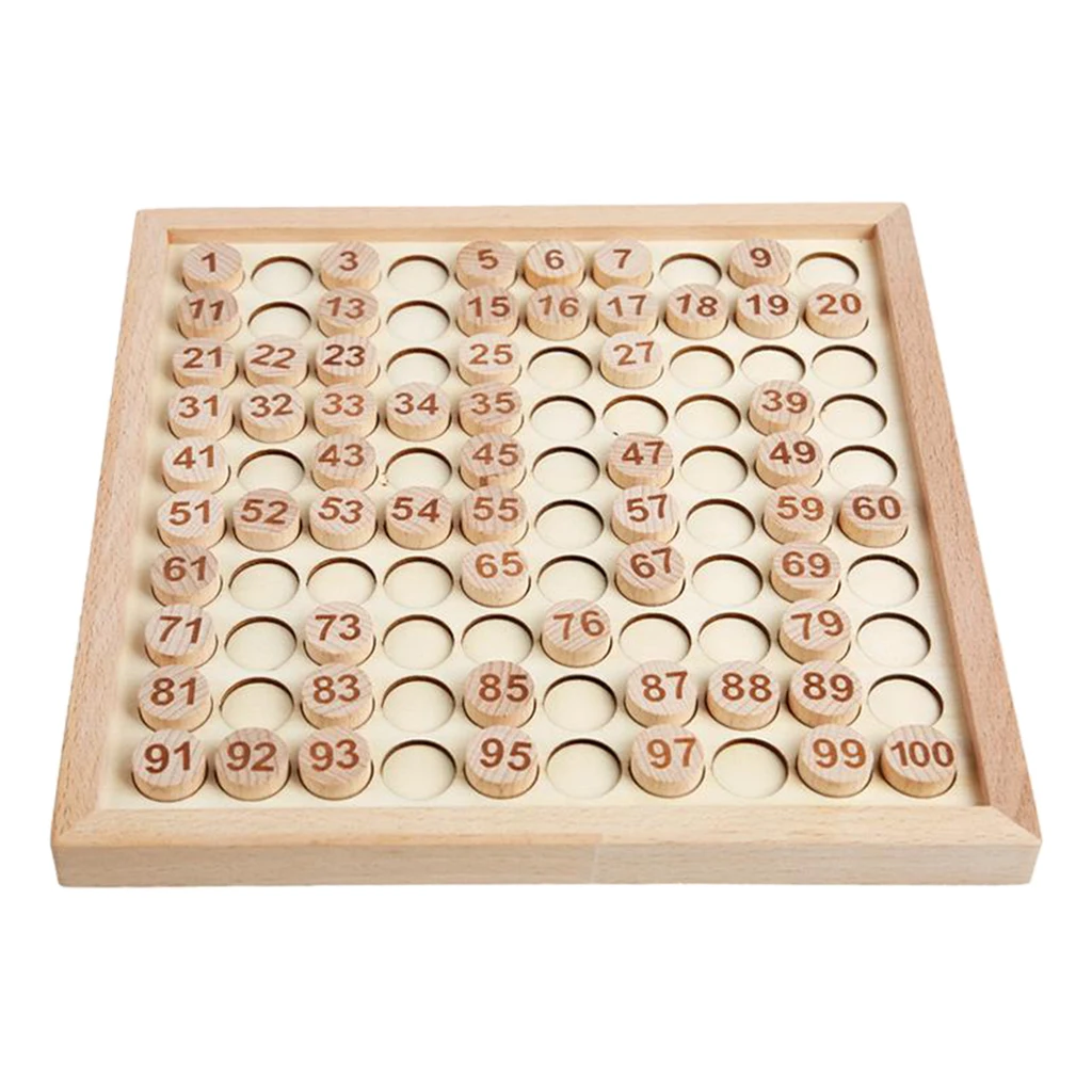 Wooden Math Learning Toy Montessori Hundred Counting Board Game Preschool Wooden Math Learning Toy Montessori Hundred Counting Board Game Preschool