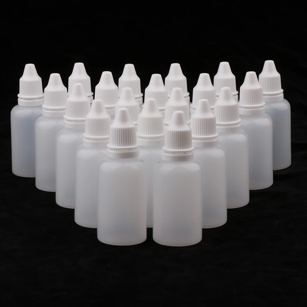 20pcs 30ml Plastic Dropper Bottles Empty Liquid Pressure Vials