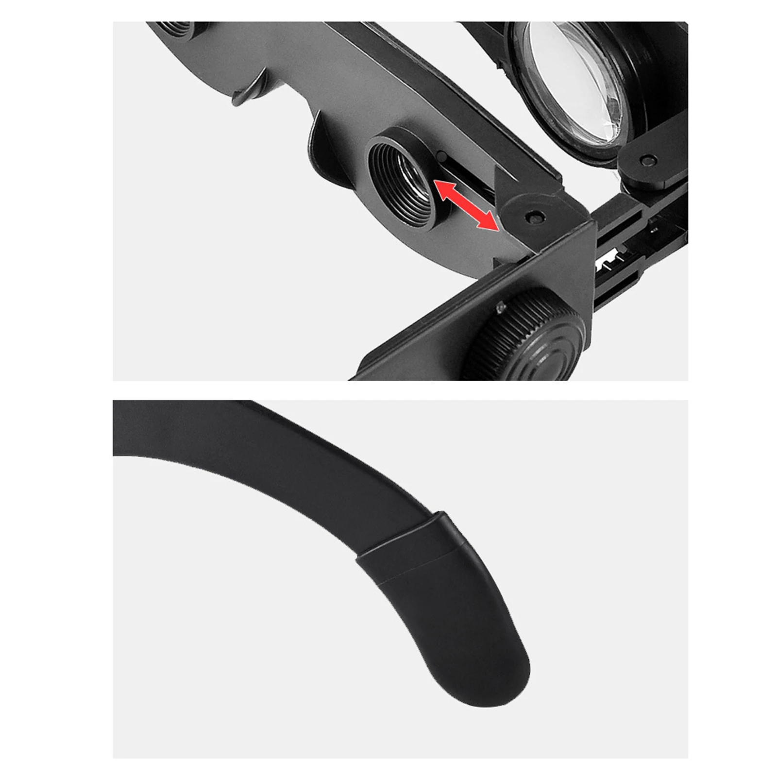 Headband Magnifier Glasses, Magnifier Hands-Free Fishing Telescope, Adjustable Focus