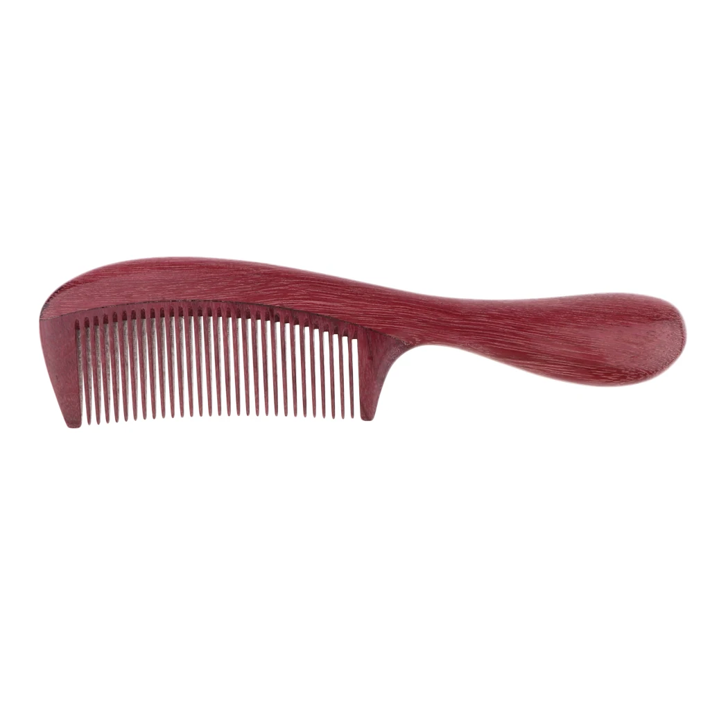 Natural Purple Heart Wood Comb Anti-Static Scalp Massage Comb for Home Travel Use